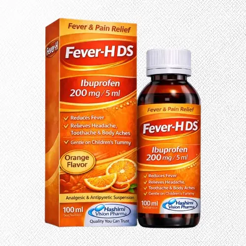 FEVER-H DS® Oral Suspension Ibuprofen 200 mg / 5 mL (Double Strength)